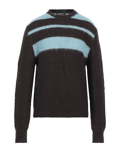 SALVATORE SANTORO Jumper Dark brown 35% Polyacrylic, 30% Polyamide, 29% Mohair wool, 4% Wool, 2% Elastane