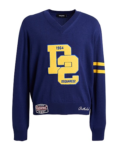 DSQUARED2 Jumper Navy blue 100% Wool