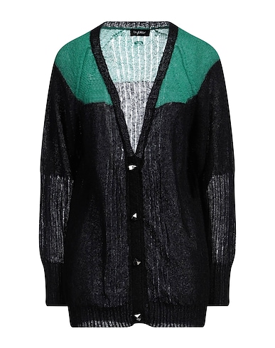 BYBLOS Cardigan Black 50% Mohair wool, 30% Polyamide, 20% Wool
