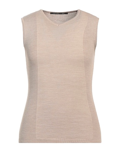 PULL PAL ZILERI Sleeveless sweater Sand 50% Merino Wool, 50% Acrylic