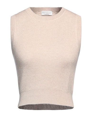 BRUNELLO CUCINELLI Cashmere blend Sand 100% Cashmere