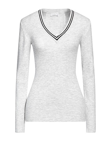 BRUNELLO CUCINELLI Sweater Light grey 46% Cashmere, 41% Viscose, 13% Polyester