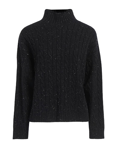 PESERICO Polo neck Black 60% Virgin Wool, 17% Silk, 13% Viscose, 9% Cashmere, 1% Polyester