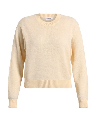 CALVIN KLEIN Jumper Ivory 28% Polyamide, 24% Alpaca wool, 24% Cotton, 24% Wool
