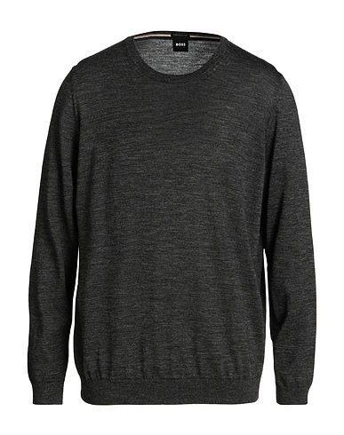 BOSS Pullover Antracite 100% Lana Vergine