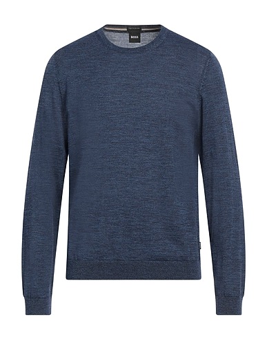 BOSS Pullover Blu navy 100% Lana Vergine