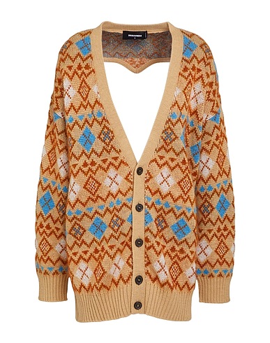 DSQUARED2 Cardigan Sand 62% Wool, 23% Polyamide, 15% Mohair wool