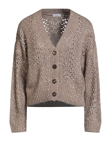 BRUNELLO CUCINELLI Kaschmirpullover  Khaki 58% Kaschmir, 23% Polyamid, 19% Polyester