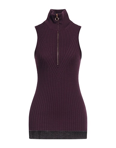 ERIKA CAVALLINI Sleeveless sweater Plum 100% Virgin Wool