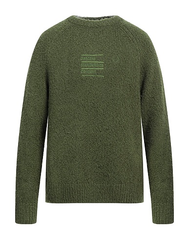 RAF SIMONS FRED PERRY Pullover Verde 73% Lana, 27% Poliammide