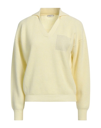 PESERICO Pullover Pastellgelb 70% Schurwolle, 20% Seide, 10% Kaschmir, Metallfaser
