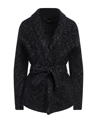ROBERTO COLLINA Cardigan Black 71% Mohair wool, 17% Nylon, 10% Wool, 2% Elastane