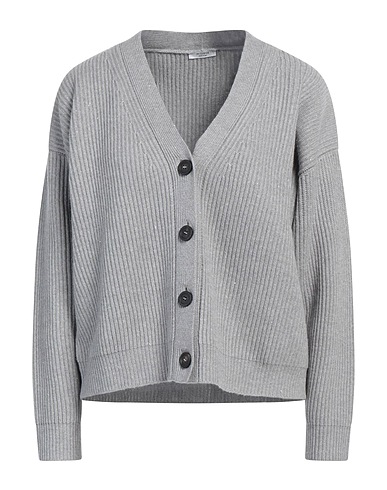 PESERICO Cardigan Grey 60% Virgin Wool, 17% Silk, 13% Viscose, 9% Cashmere, 1% Polyester
