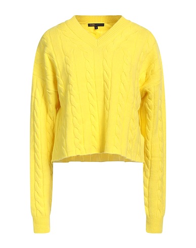 MAJE Cashmere jumper Yellow 94% Cashmere, 5% Polyamide, 1% Elastane
