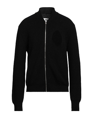 MM6 MAISON MARGIELA Pullover mit Zipper  Schwarz 39% Baumwolle, 25% Acryl, 18% Polyamid, 18% Alpakawolle