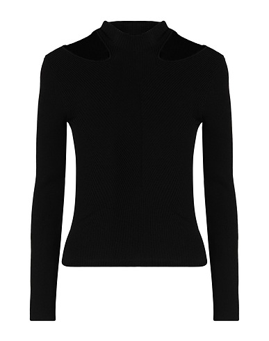 MAJE Polo neck Black 53% Viscose, 45% Polyamide, 2% Elastane