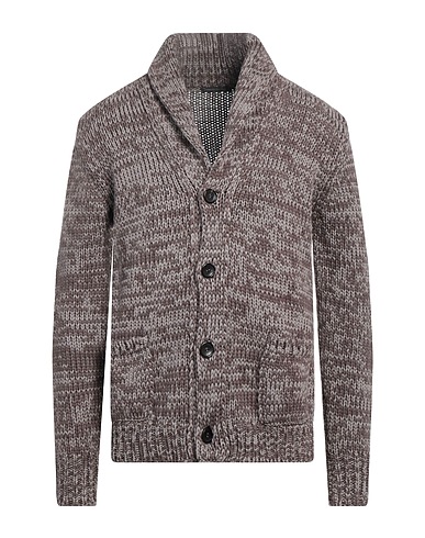 ROBERTO COLLINA Cardigan Grey 76% Cotton, 24% Nylon