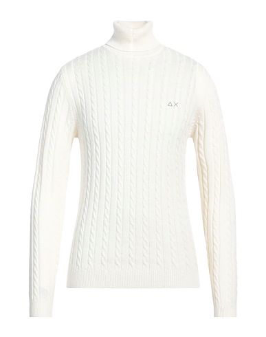 SUN 68 Polo neck Ivory 50% Merino Wool, 35% Viscose, 10% Polyamide, 5% Cashmere