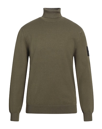 OUTHERE Polo neck Military green 72% Recycled viscose, 28% PBT - Polybutylene terephthalate