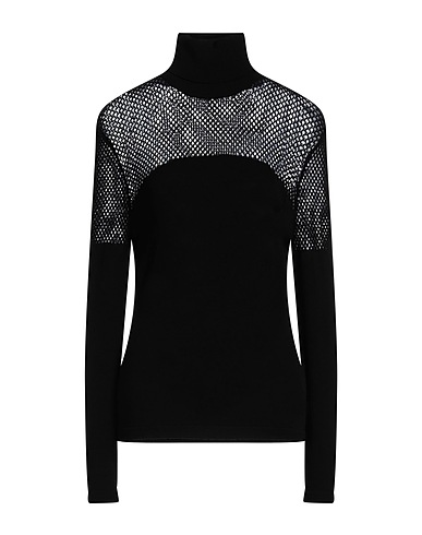 P.A.R.O.S.H. Polo neck Black 82% Viscose, 18% Polyurea