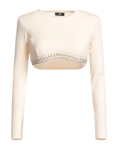 ELISABETTA FRANCHI Jumper Beige 42% Polyamide, 29% Wool, 29% Viscose