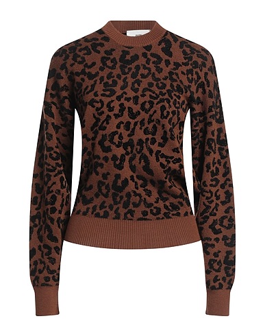 SOLOTRE Sweater Brown 100% Virgin Wool, Viscose, Polyamide