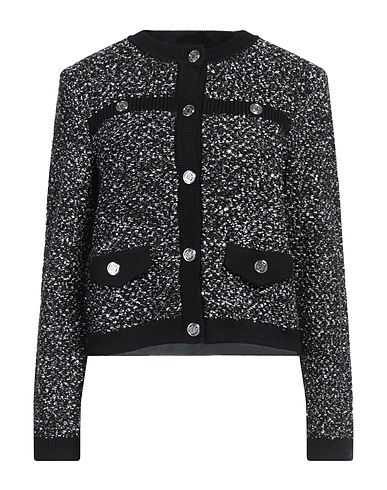MAJE Cardigan Black 48% Cotton, 42% Polyester, 5% Wool, 4% Mohair wool, 1% Metallic fiber