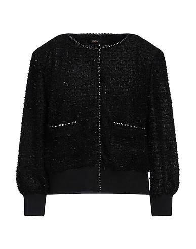 MAJE Cardigan Nero 100% Poliestere, Viscosa, Poliammide, Elastan
