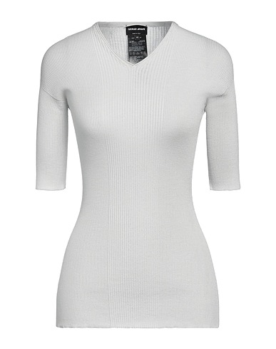 GIORGIO ARMANI Jumper Light grey 70% Virgin Wool, 20% Silk, 10% Cashmere