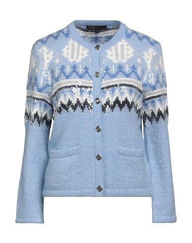 MAJE Cardigan Sky blue 28% Polyamide, 25% Acrylic, 23% Mohair wool, 21% Wool, 3% Elastane