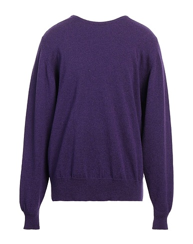 WILLIAM LOCKIE Pullover Viola 100% Lana d'agnello