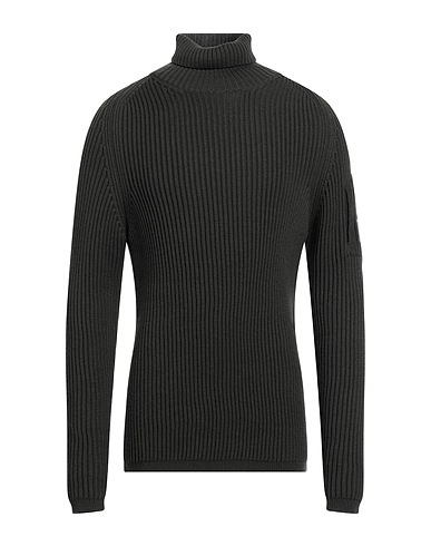 C.P. COMPANY Polo neck Dark green 55% Virgin Wool, 45% Polyester