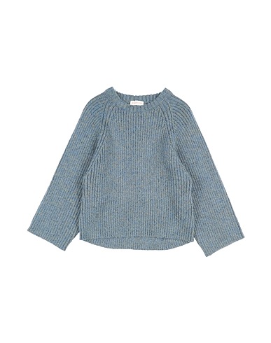 SIMPLE KIDS Sweater Slate blue 60% Acrylic, 20% Nylon, 20% Polyester