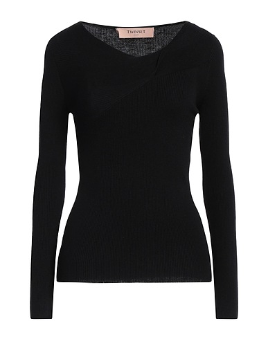 TWINSET Pullover Nero 39% Poliestere, 37% Acrilico, 20% Poliammide, 4% Lana