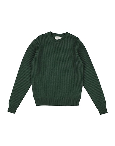 FINGER IN THE NOSE Sweater Green 99% Merino Wool, 1% Nylon