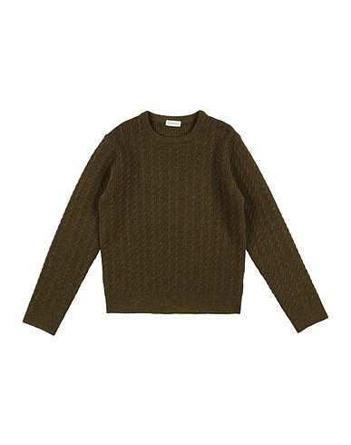 SIMPLE KIDS Pullover Verde militare 45% Acrilico, 28% Nylon, 21% Poliestere, 3% Lana, 3% Elastan