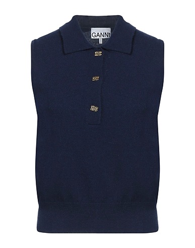 GANNI Jumper Navy blue 70% Merino Wool, 30% Cashmere