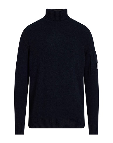C.P. COMPANY Polo neck Midnight blue 58% Polyester, 34% Wool, 8% Polyamide
