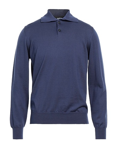 ALPHA STUDIO Jumper Navy blue 100% Merino Wool