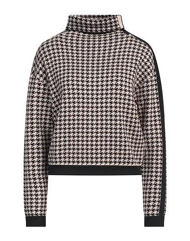 ALESSIA SANTI Polo neck Beige 85% Cotton, 15% Wool