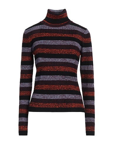 GANNI Polo neck Black 100% Merino Wool