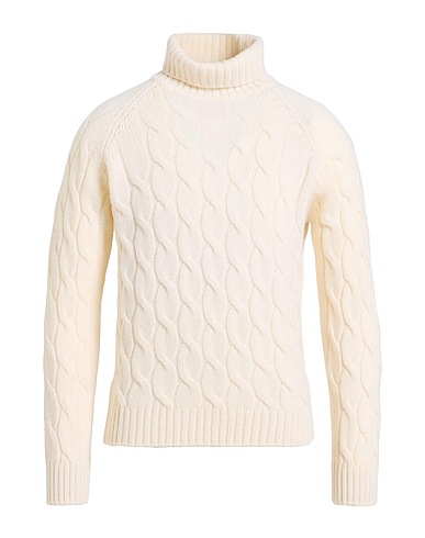 GRAN SASSO Polo neck Ivory 100% Virgin Wool