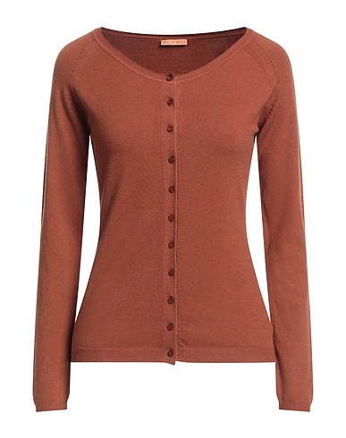 WHITE WISE Cardigan Brown 56% Viscose, 27% Modal, 17% Nylon
