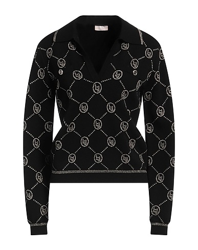 LIU •JO Jumper Black 53% Viscose, 32% Polyester, 9% Polyamide, 6% Metallic Polyester
