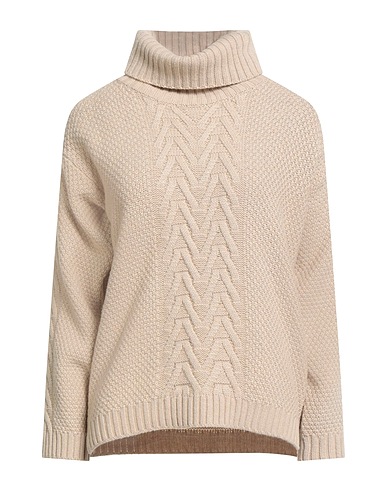 PANICALE Rollkragenpullover Beige 46% Wolle, 26% Viskose, 14% Seide, 8% Kaschmir, 6% Metallfaser