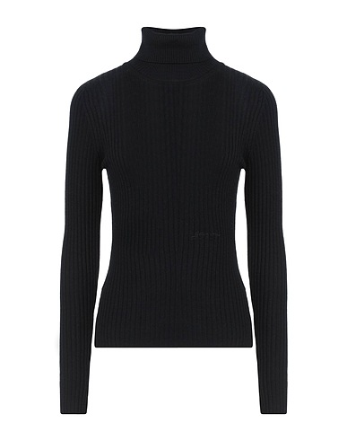 GANNI Turtleneck Black 100% Merino Wool