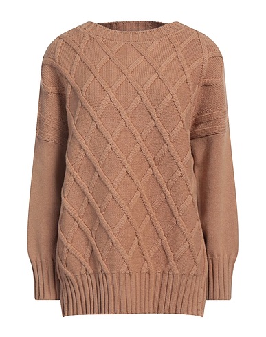 D.EXTERIOR Pullover Cammello 55% Lana Merino, 30% Seta, 15% Cachemire