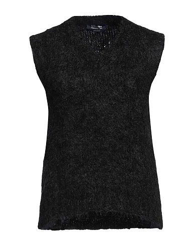 'S MAX MARA Sleeveless sweater Black 77% Mohair wool, 12% Wool, 11% Polyamide