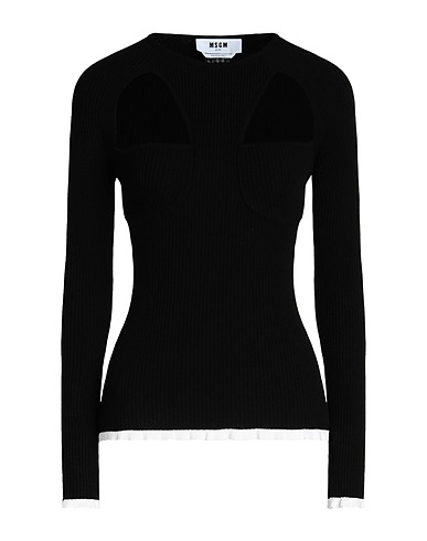 MSGM Sweater Black 70% Viscose, 30% Polyester