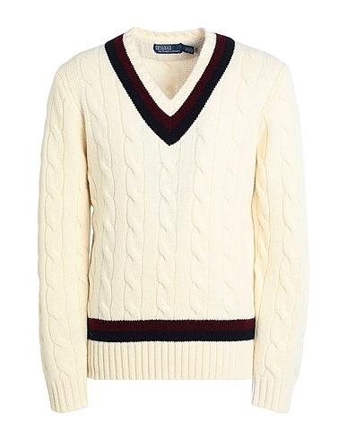 POLO RALPH LAUREN Jumper THE ICONIC CRICKET SWEATER
 Ivory 100% Wool